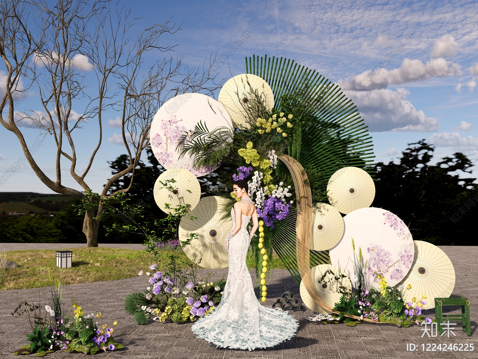 新中式其他美陈SU模型下载【ID:1224246225】