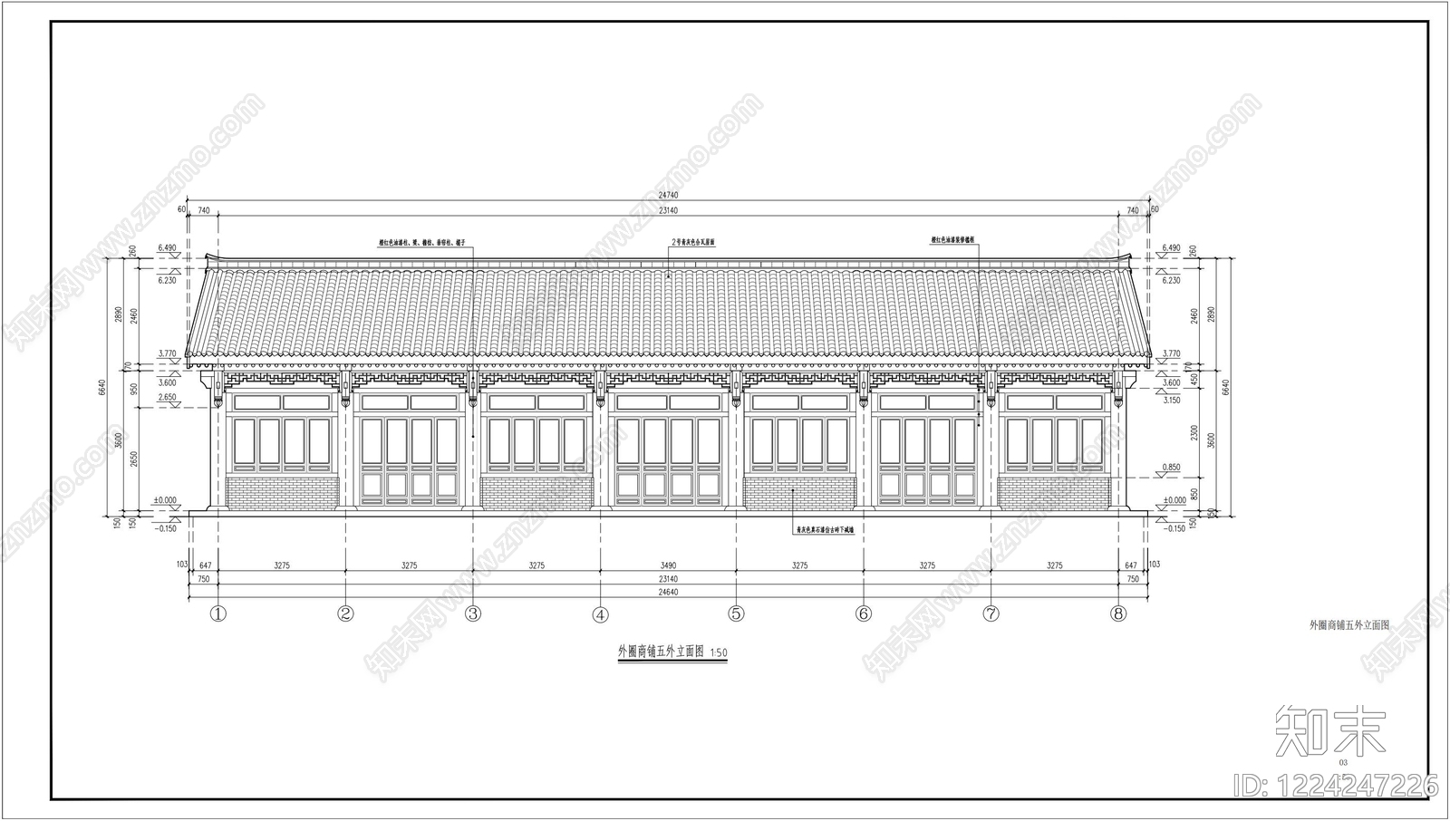 商业街cad施工图下载【ID:1224247226】