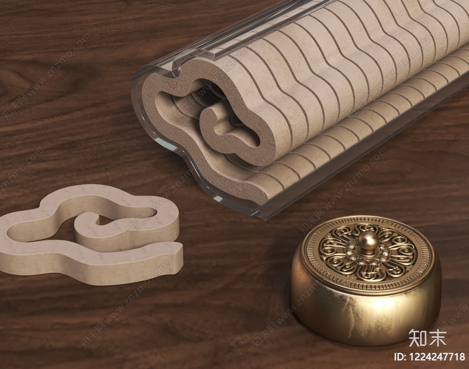 中式茶具3D模型下载【ID:1224247718】