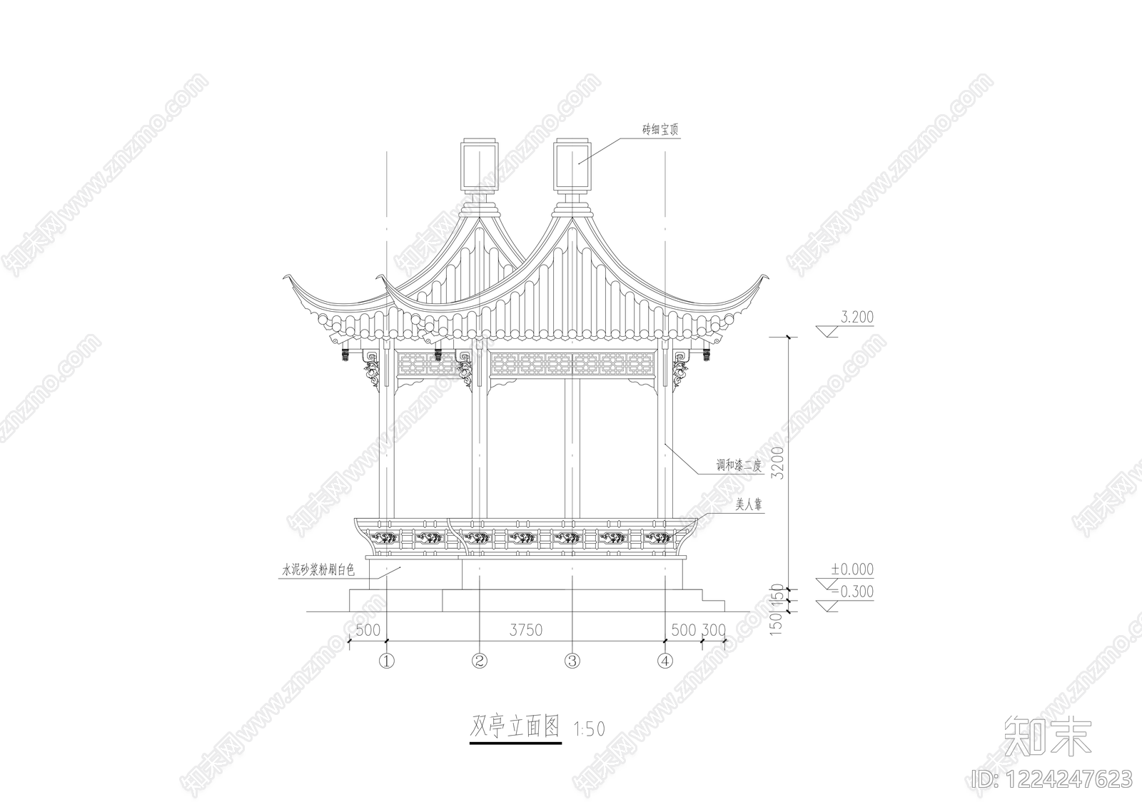 亭子图库CAD图纸