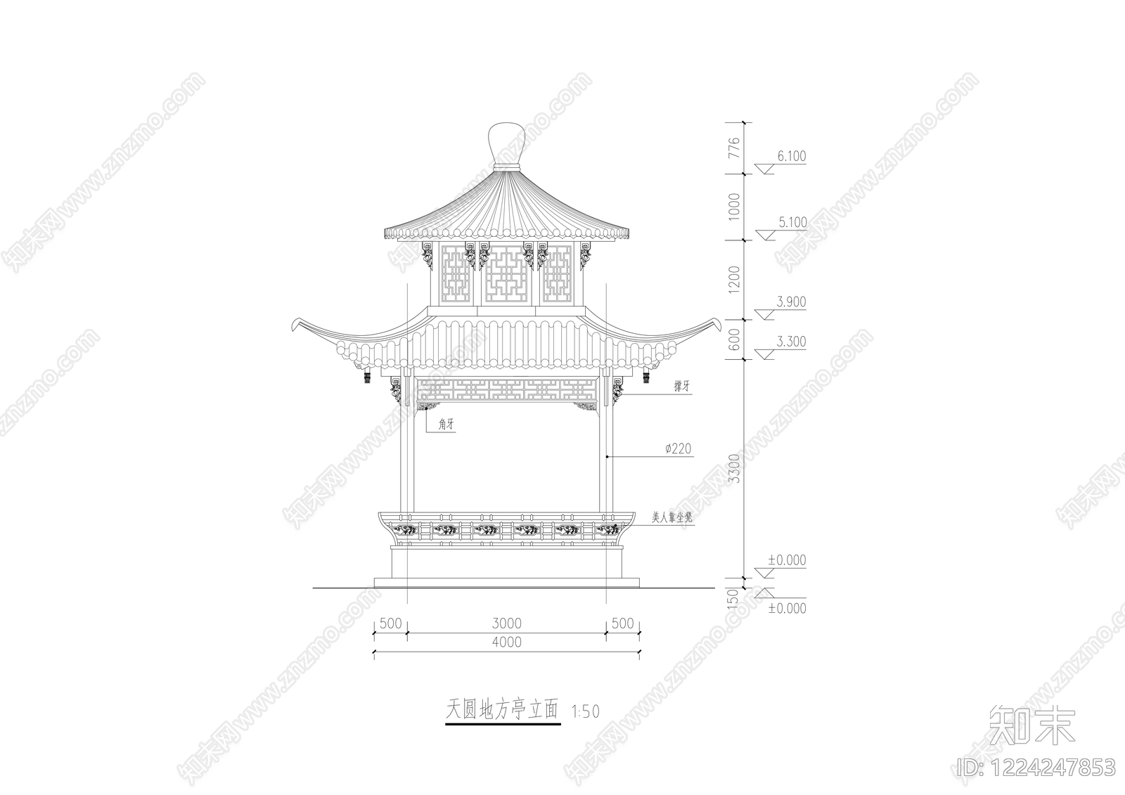 亭子图库CAD图纸