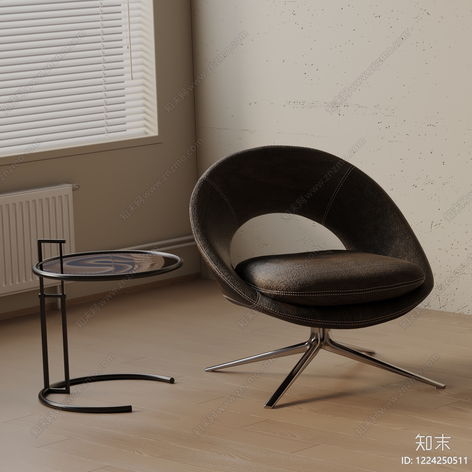 意式极简休闲椅3D模型下载【ID:1224250511】