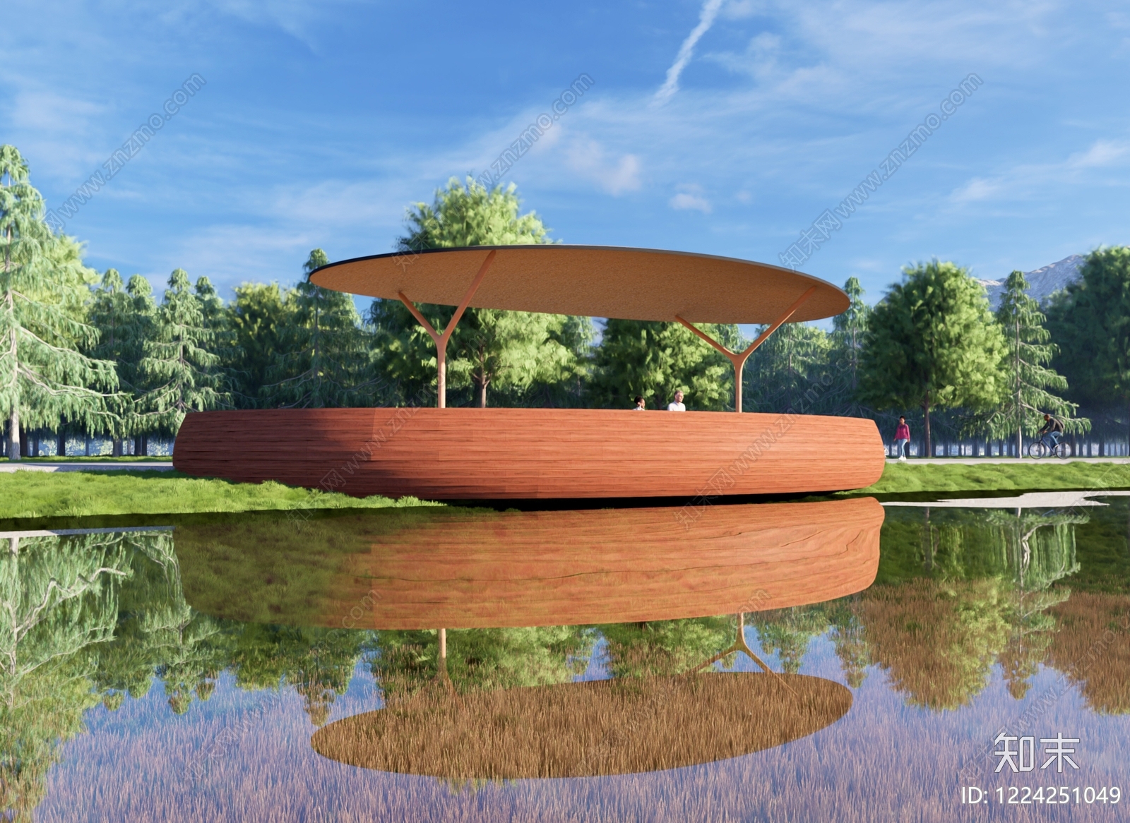 极简景观亭3D模型下载【ID:1224251049】