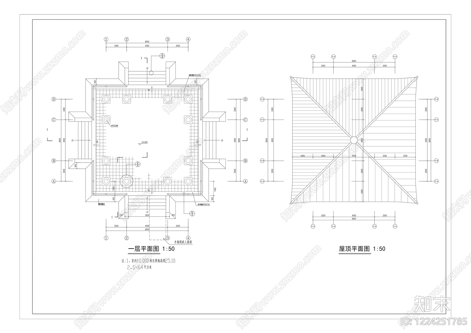 亭子图库cad施工图下载【ID:1224251785】