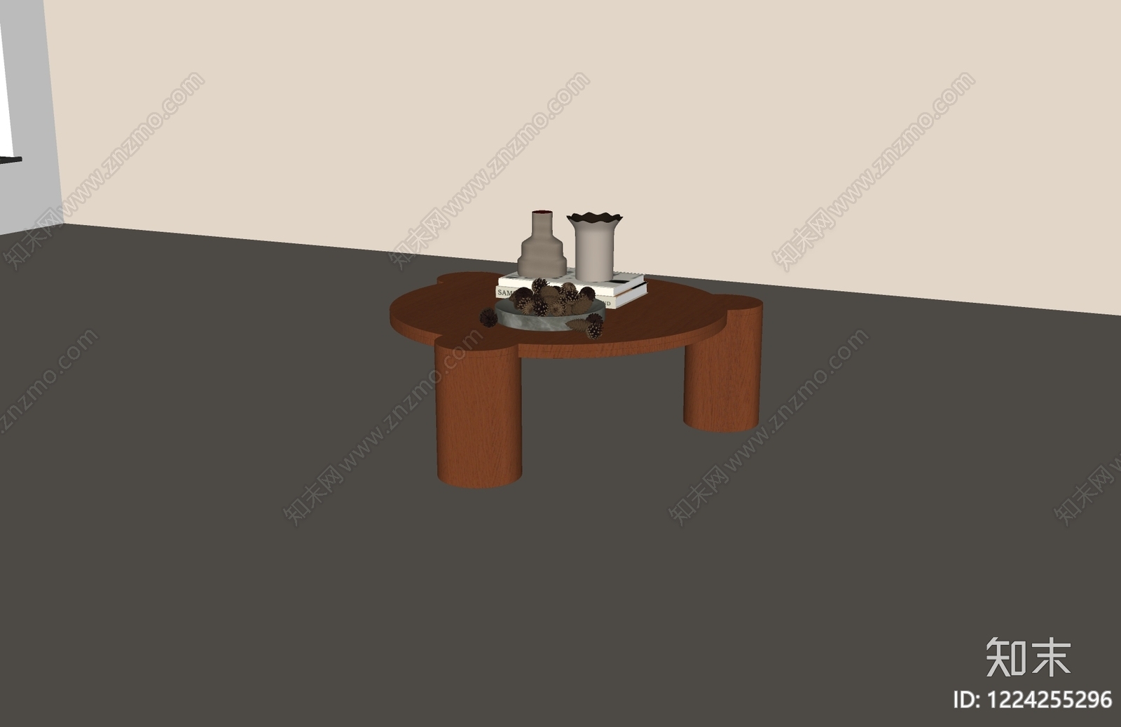中古风茶几SU模型下载【ID:1224255296】