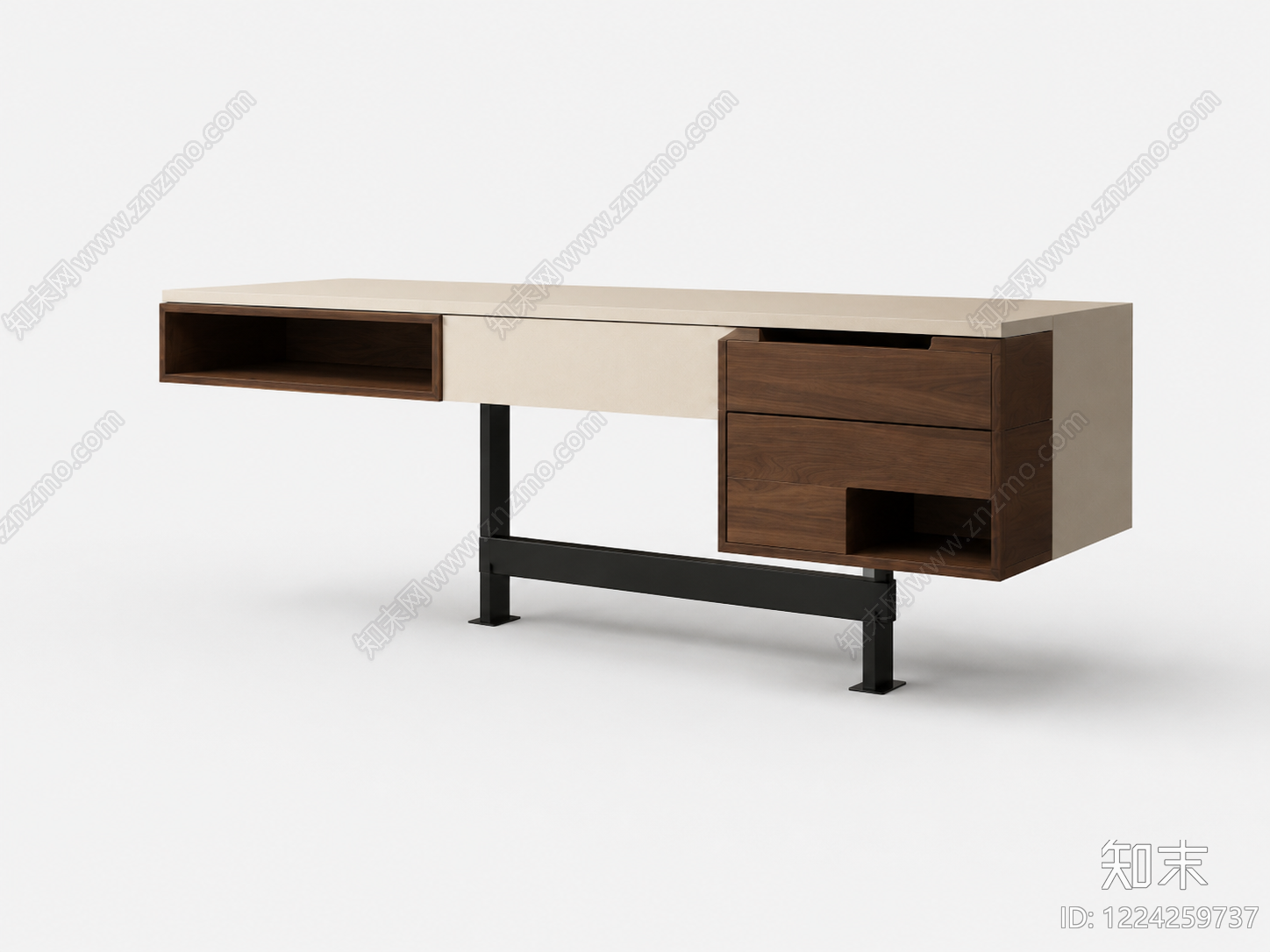 意式极简书桌椅3D模型下载【ID:1224259737】