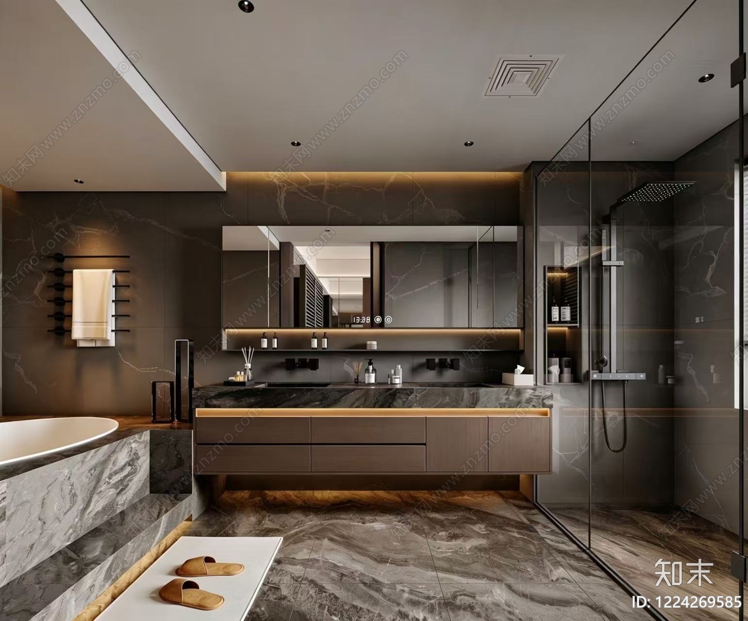 意式极简卫生间3D模型下载【ID:1224269585】