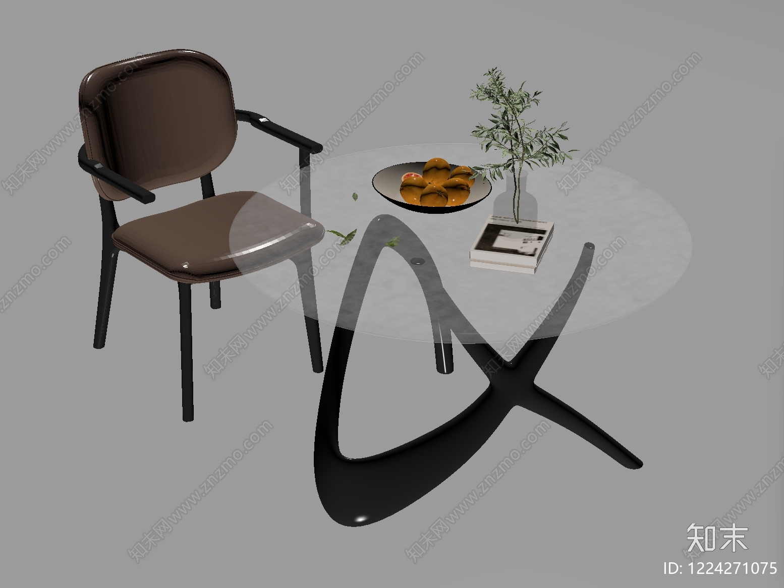 极简餐桌椅SU模型下载【ID:1224271075】