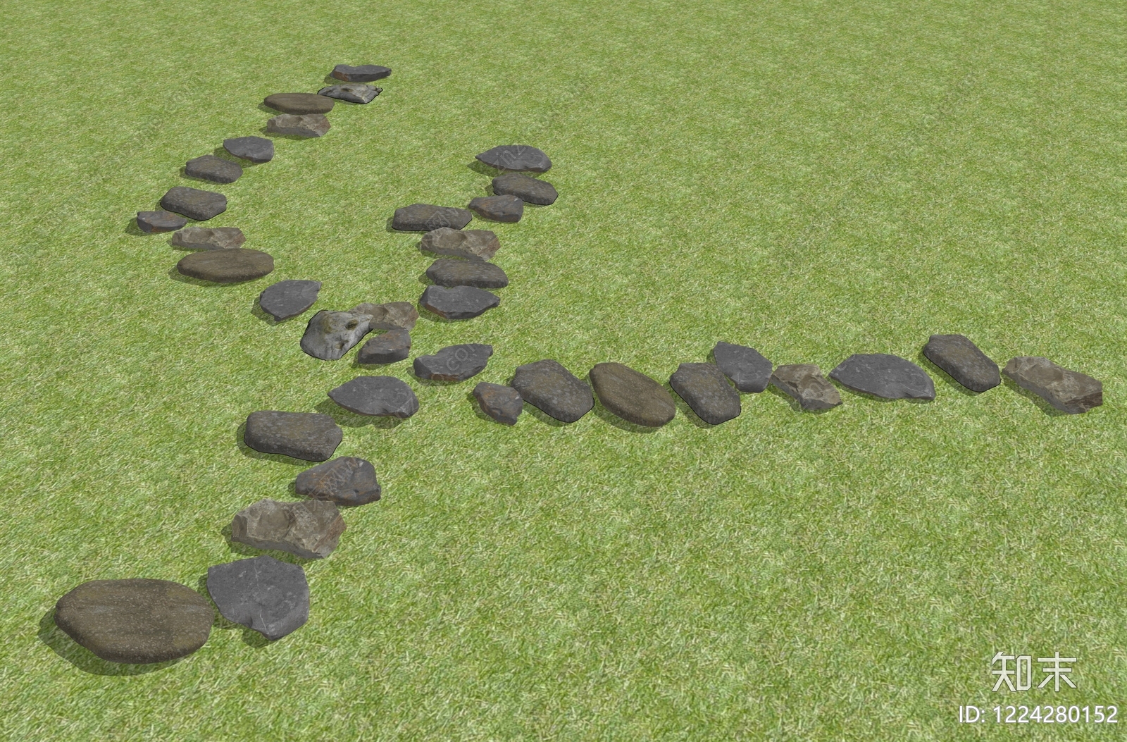 极简汀步SU模型下载【ID:1224280152】