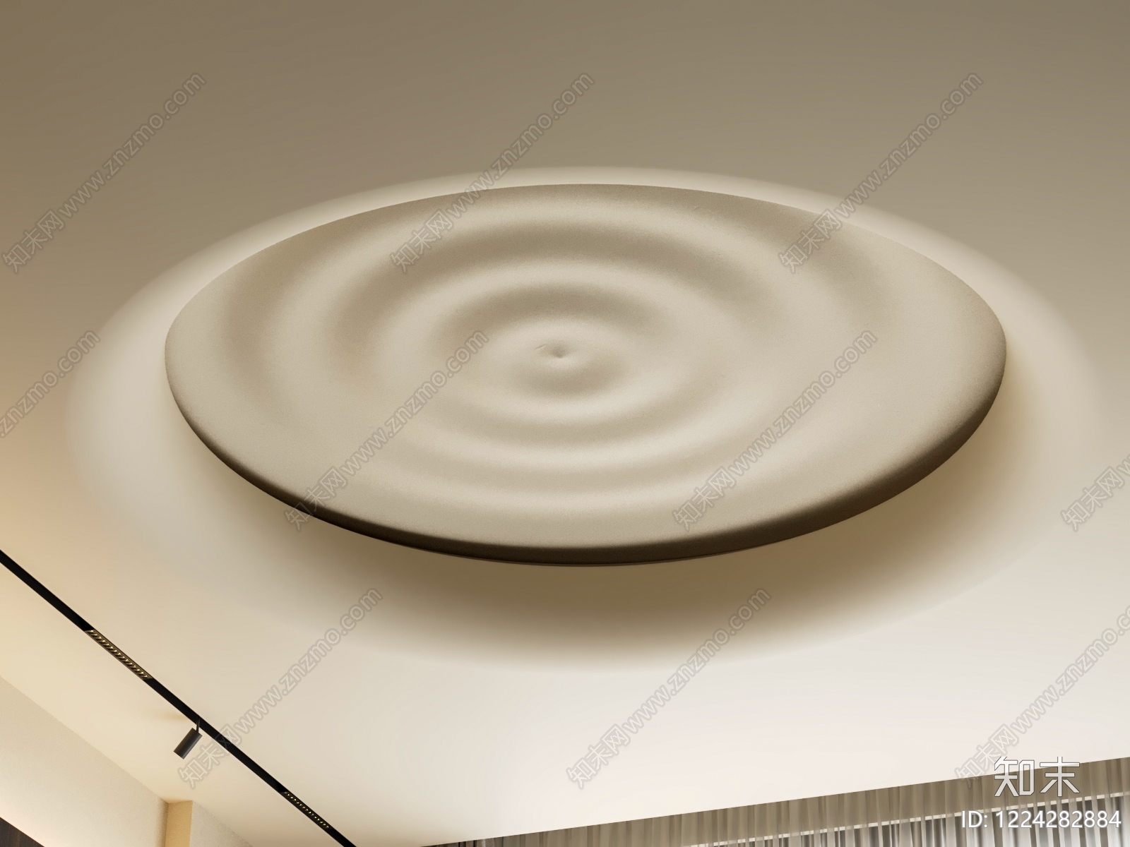 奶油风吊顶3D模型下载【ID:1224282884】