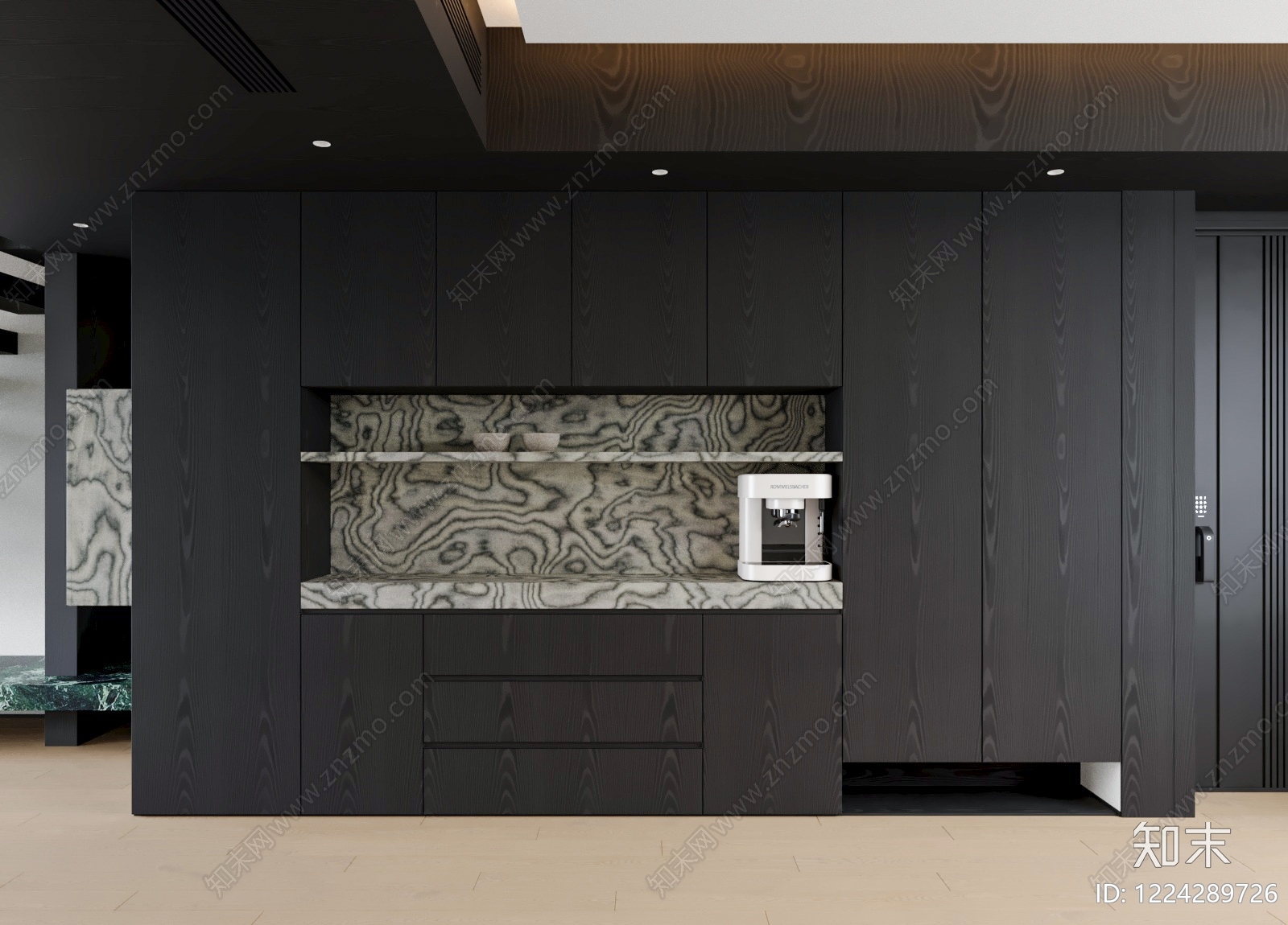 意式极简餐边柜3D模型下载【ID:1224289726】