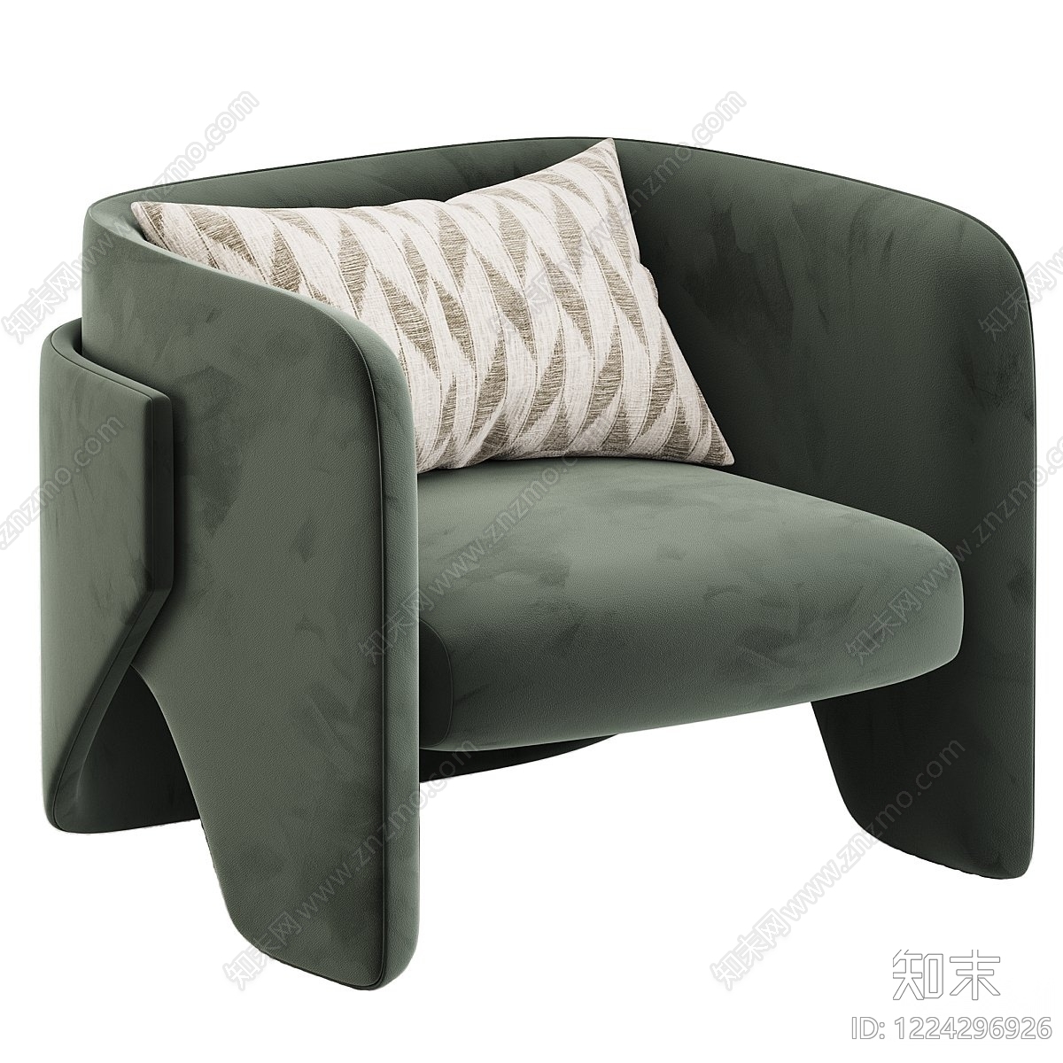 意式极简单人沙发3D模型下载【ID:1224296926】