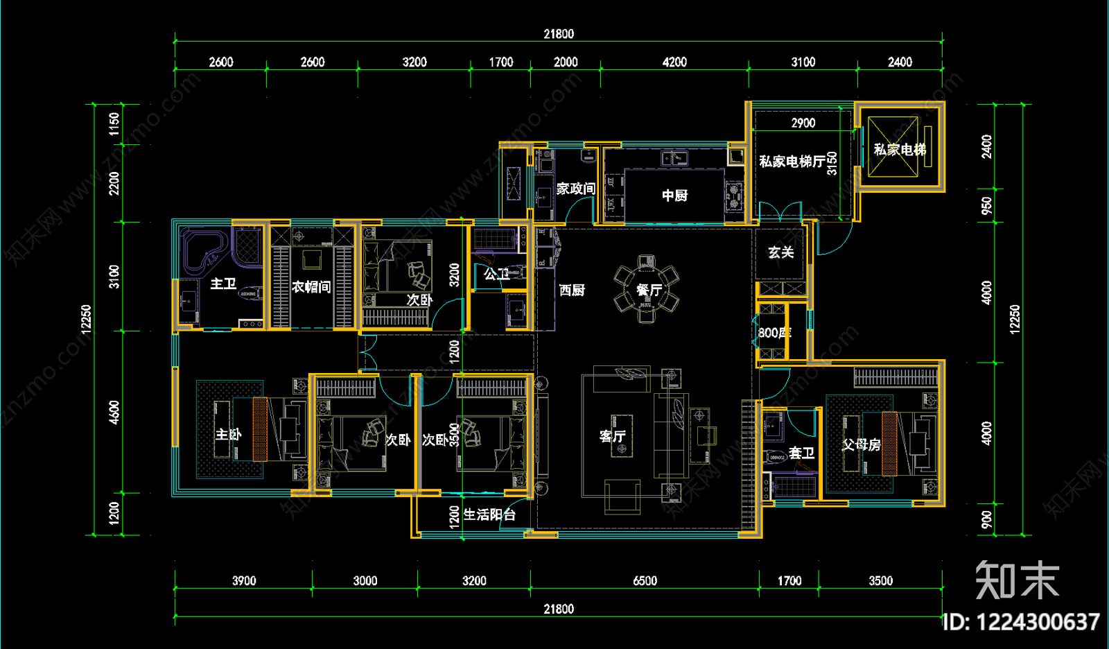 其他居住建筑cad施工图下载【ID:1224300637】