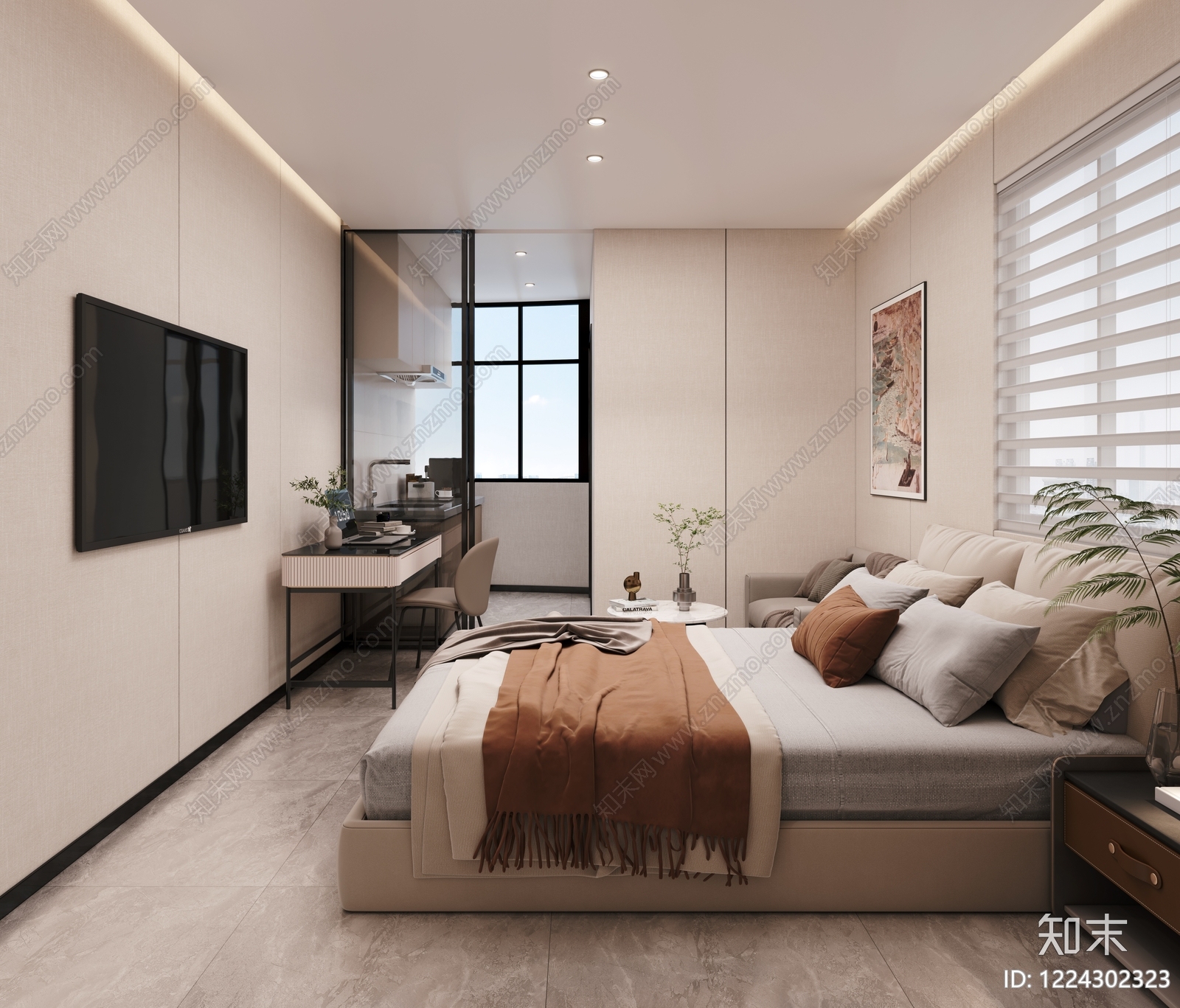 现代简约公寓3D模型下载【ID:1224302323】