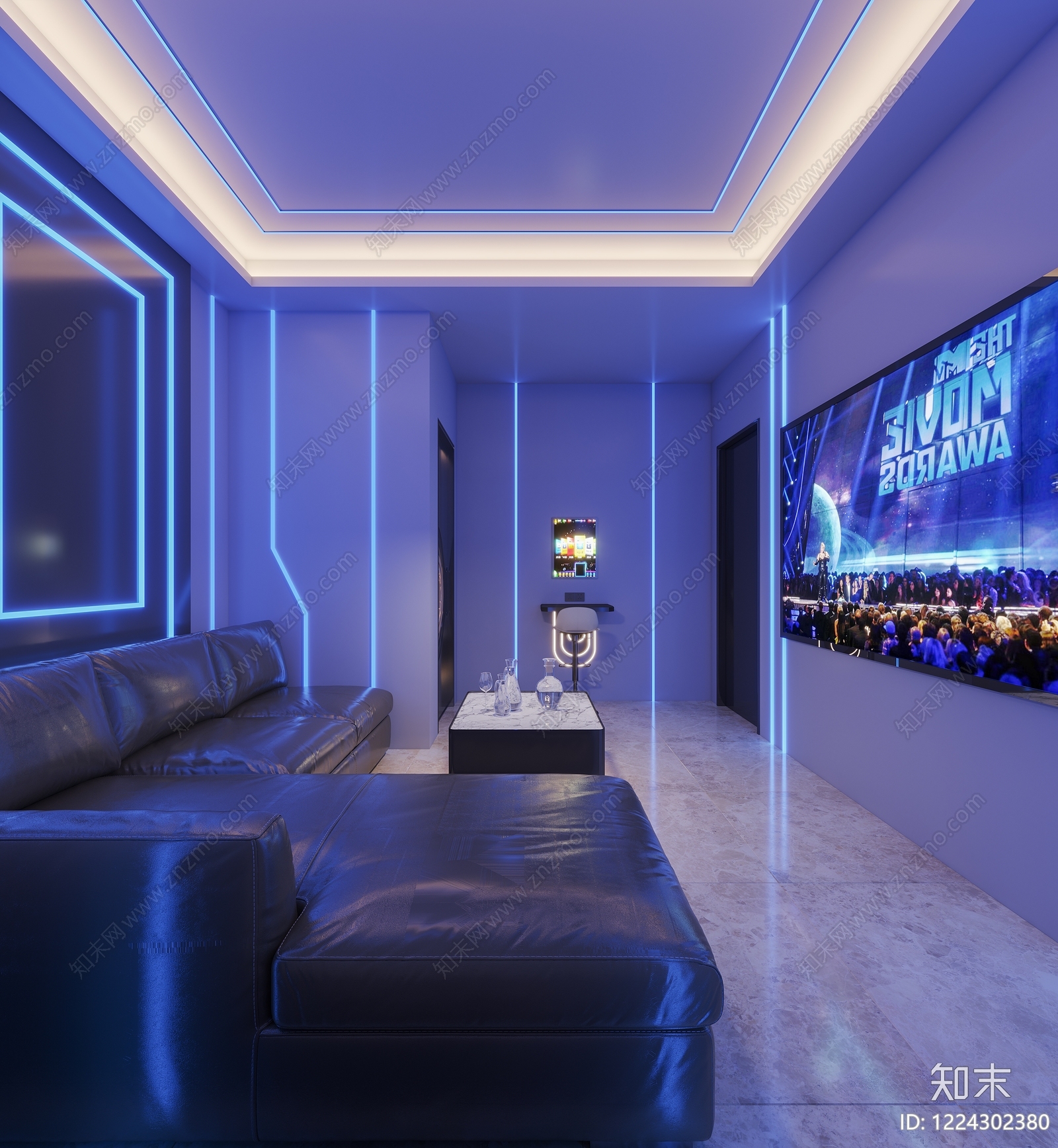 赛博朋克风影音室3D模型下载【ID:1224302380】