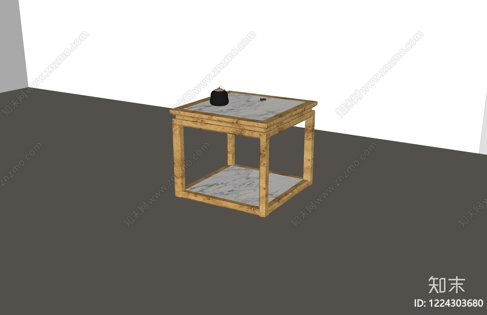 新中式茶几SU模型下载【ID:1224303680】