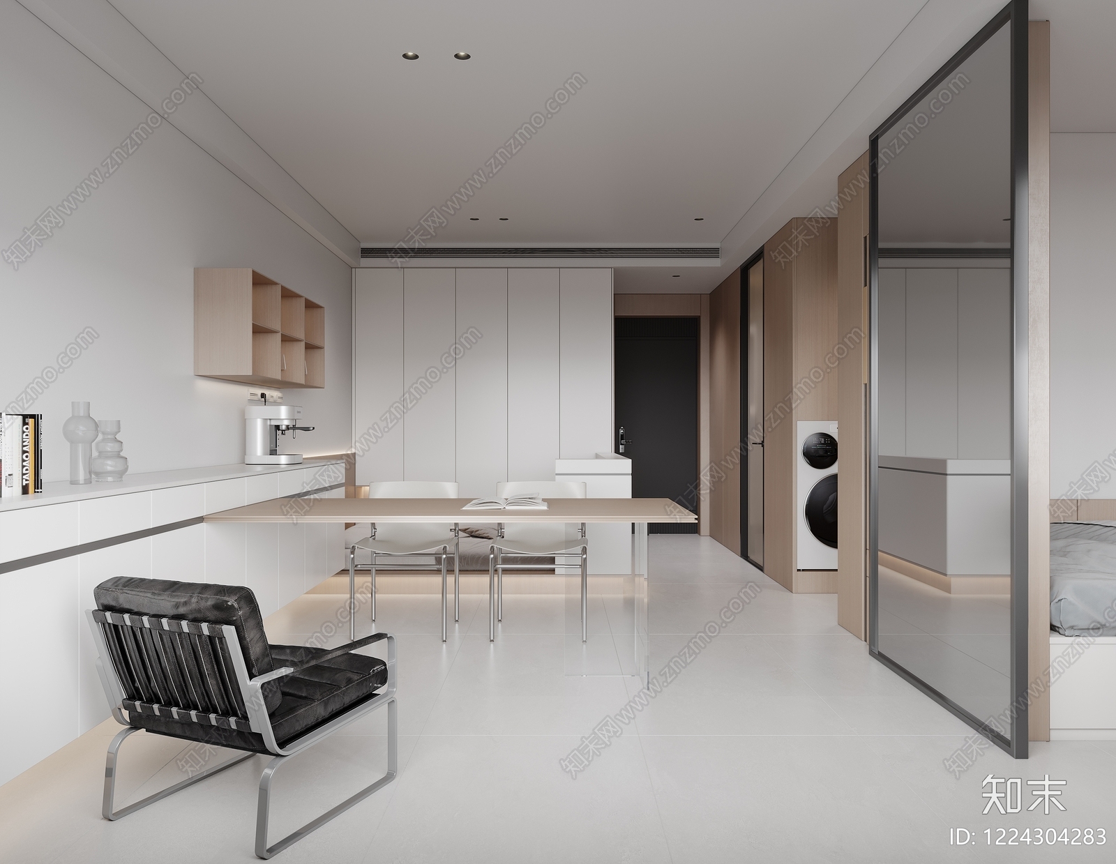 极简公寓3D模型下载【ID:1224304283】