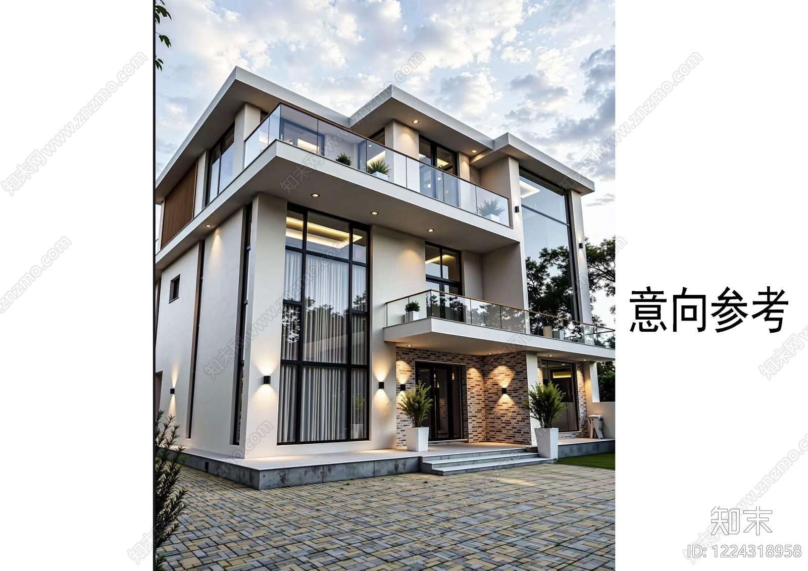 别墅建筑cad施工图下载【ID:1224318958】