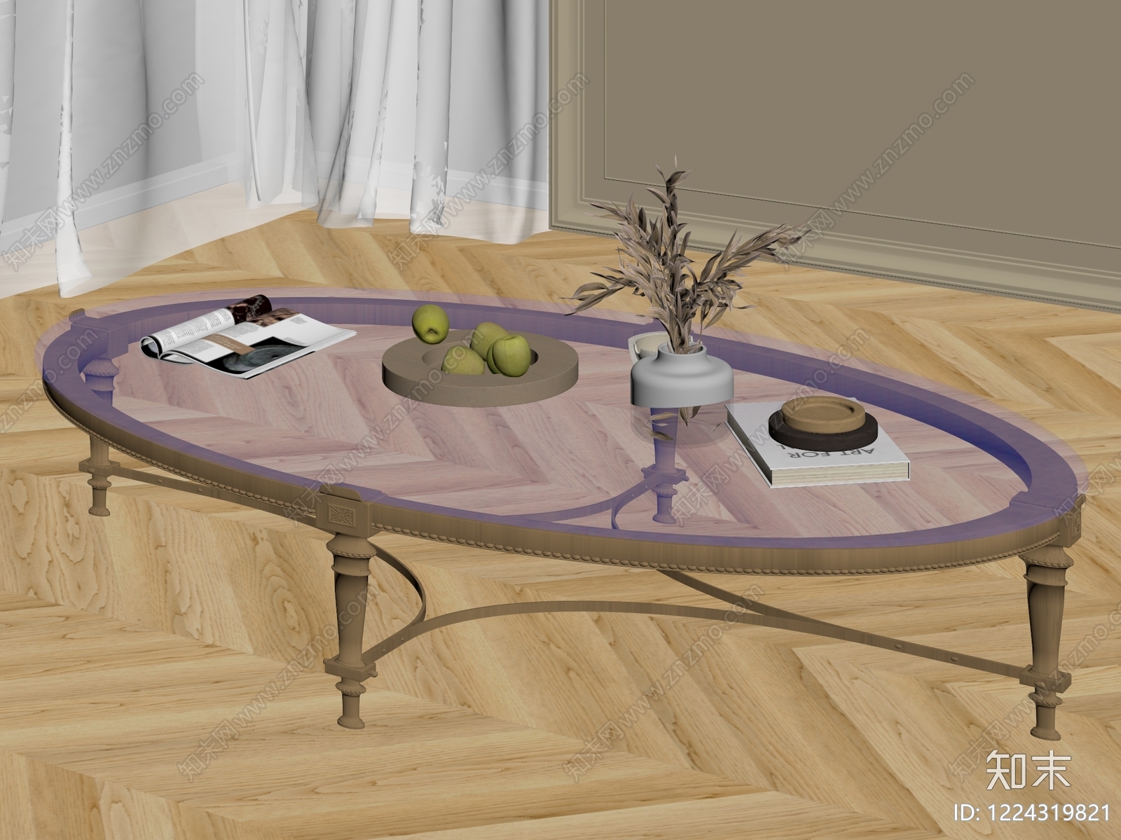 轻奢茶几3D模型下载【ID:1224319821】