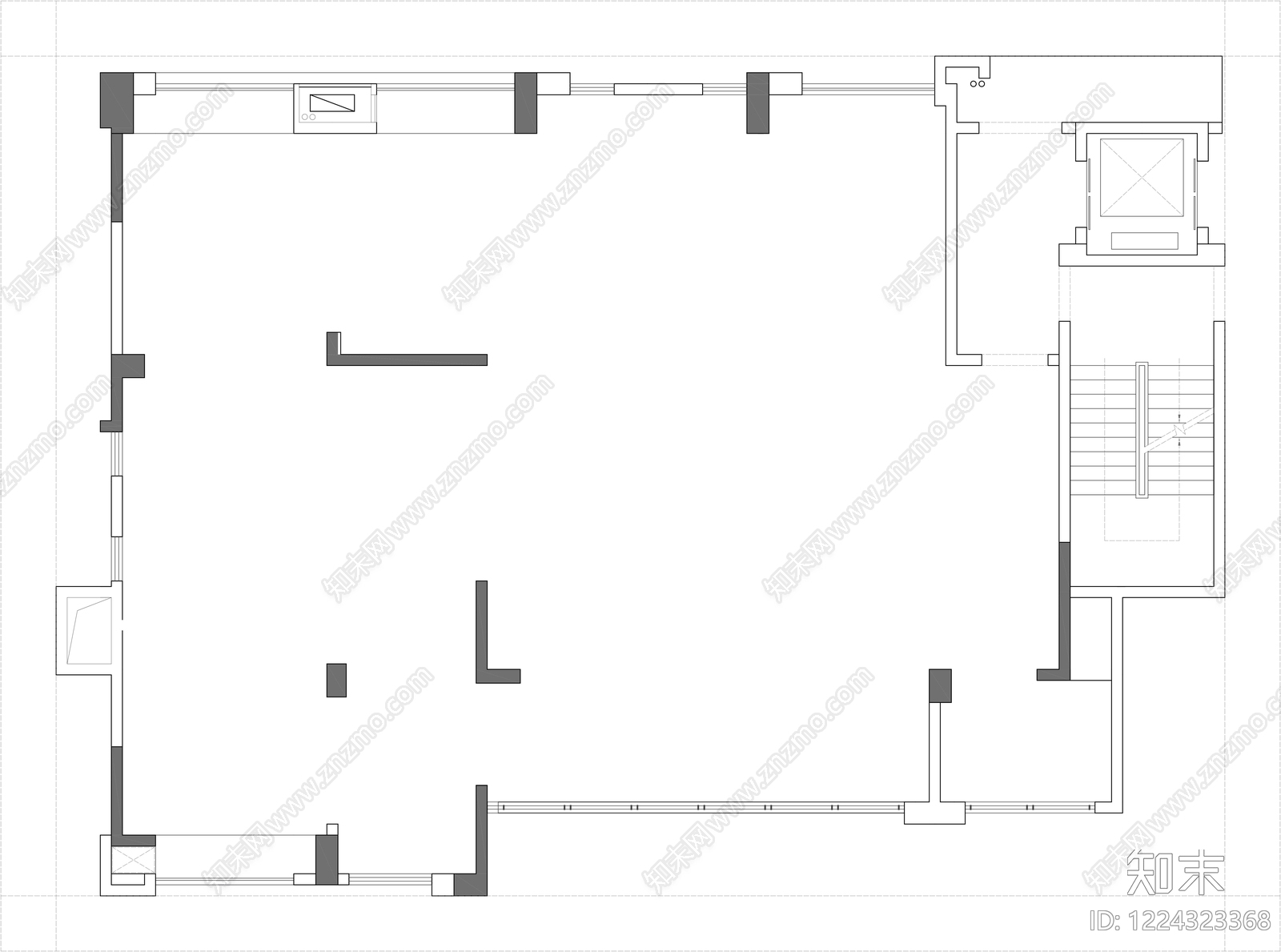 大平层cad施工图下载【ID:1224323368】