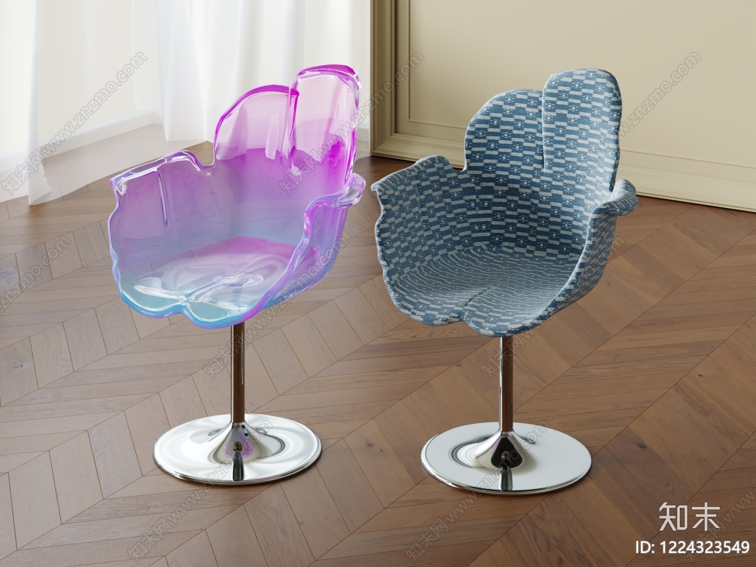 孟菲斯休闲椅3D模型下载【ID:1224323549】