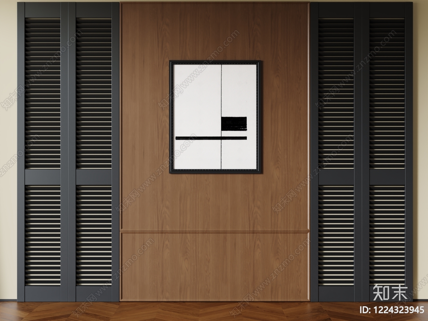 极简背景墙SU模型下载【ID:1224323945】