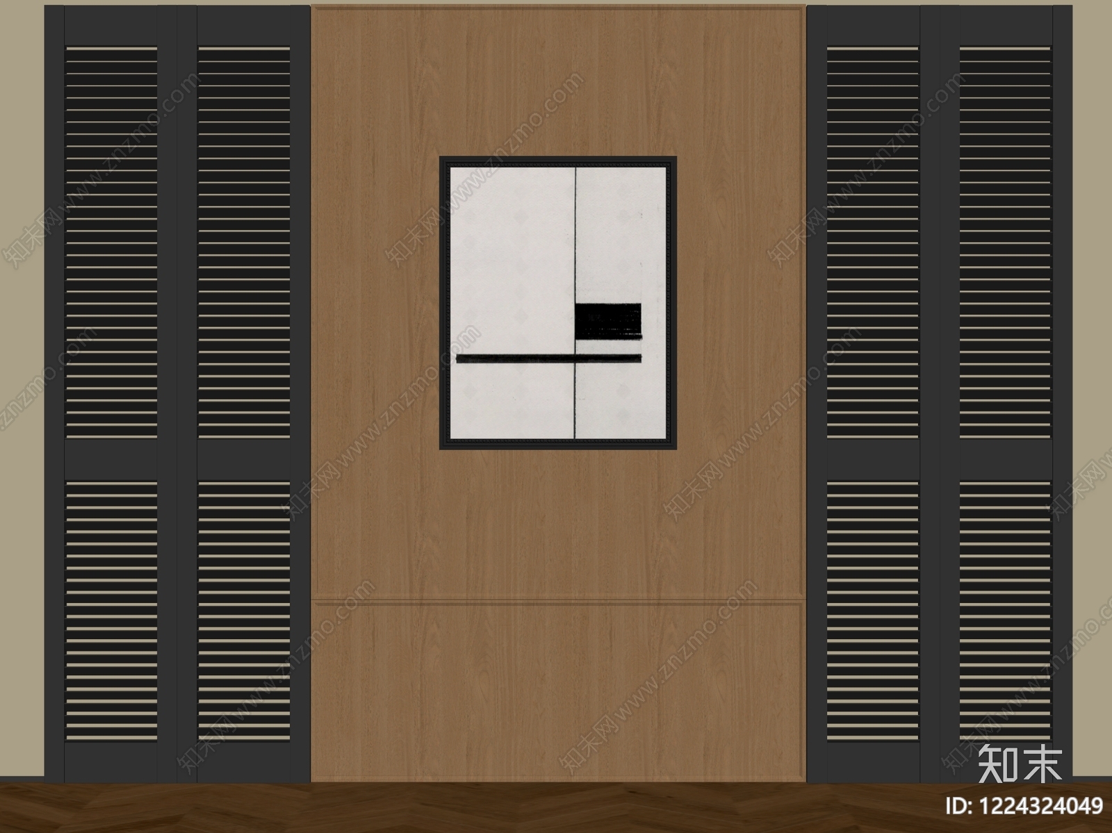 极简沙发背景墙3D模型下载【ID:1224324049】
