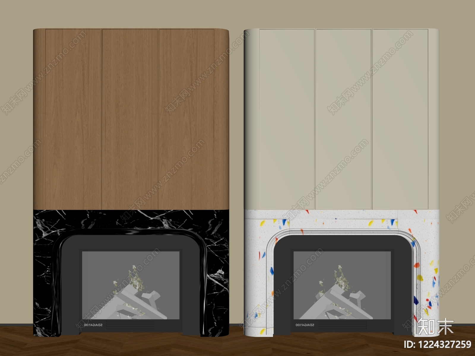 极简壁炉SU模型下载【ID:1224327259】