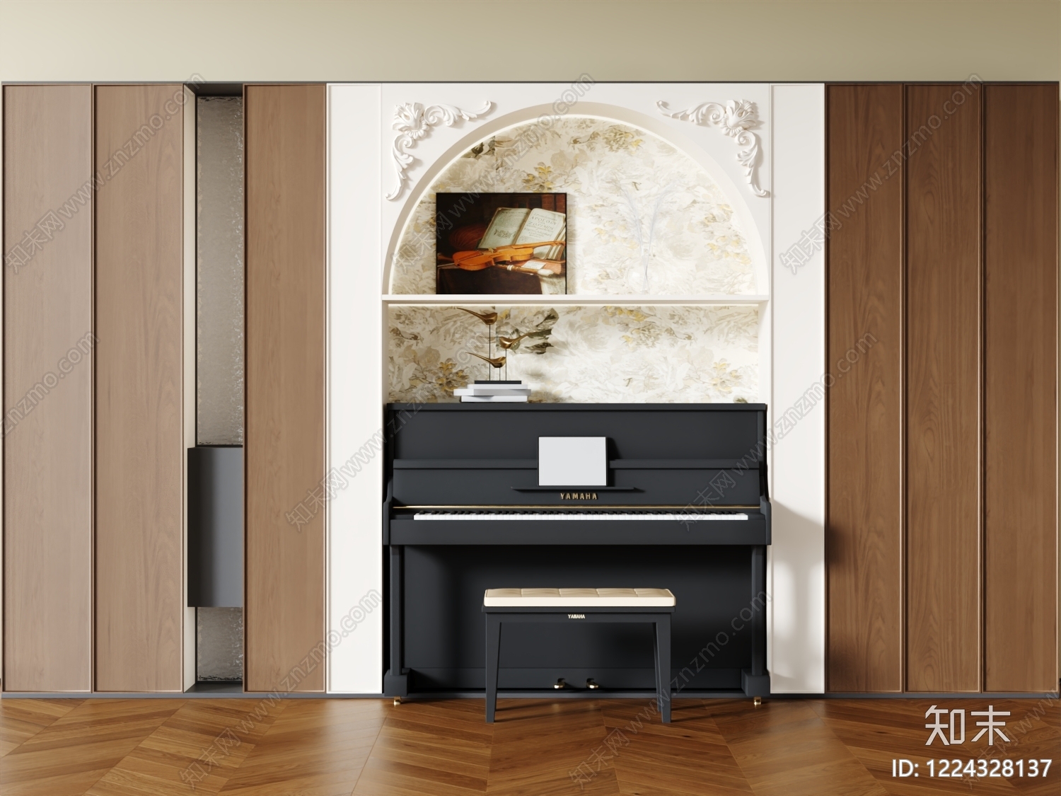 法式乐器3D模型下载【ID:1224328137】
