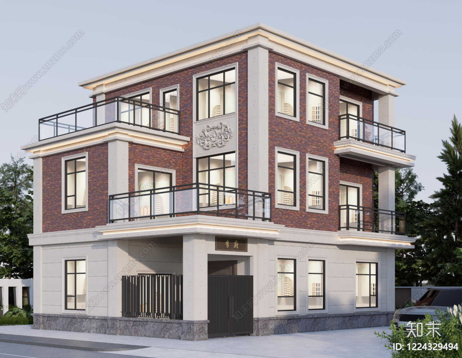 别墅建筑cad施工图下载【ID:1224329494】