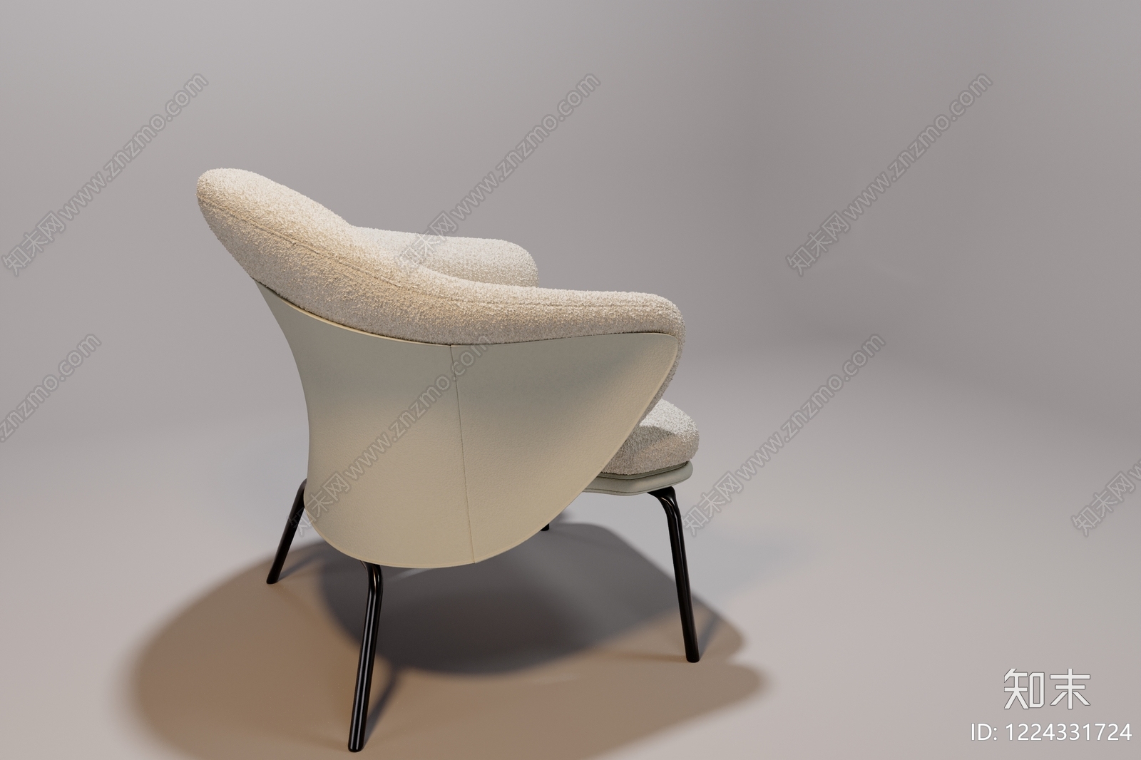 奶油风休闲椅3D模型下载【ID:1224331724】