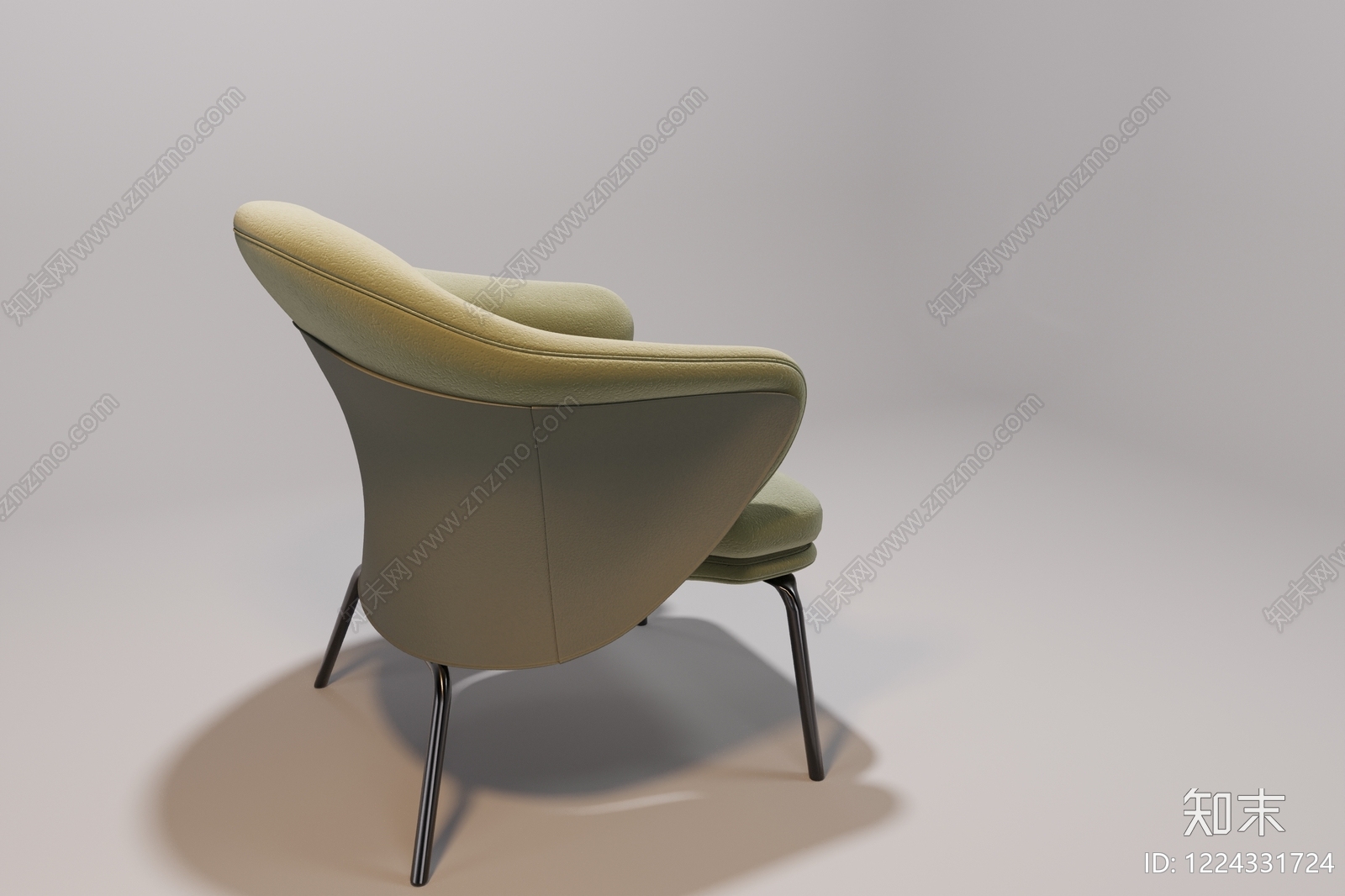 奶油风休闲椅3D模型下载【ID:1224331724】