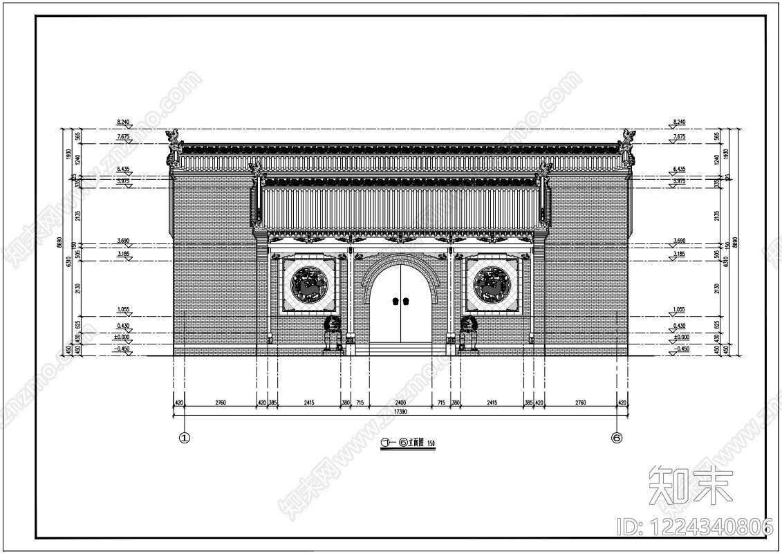 其他古建筑cad施工图下载【ID:1224340806】
