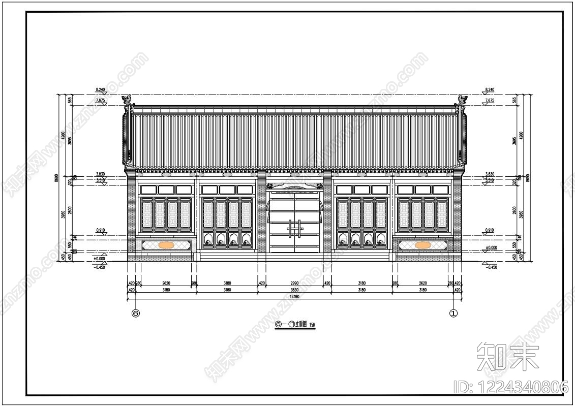 其他古建筑cad施工图下载【ID:1224340806】