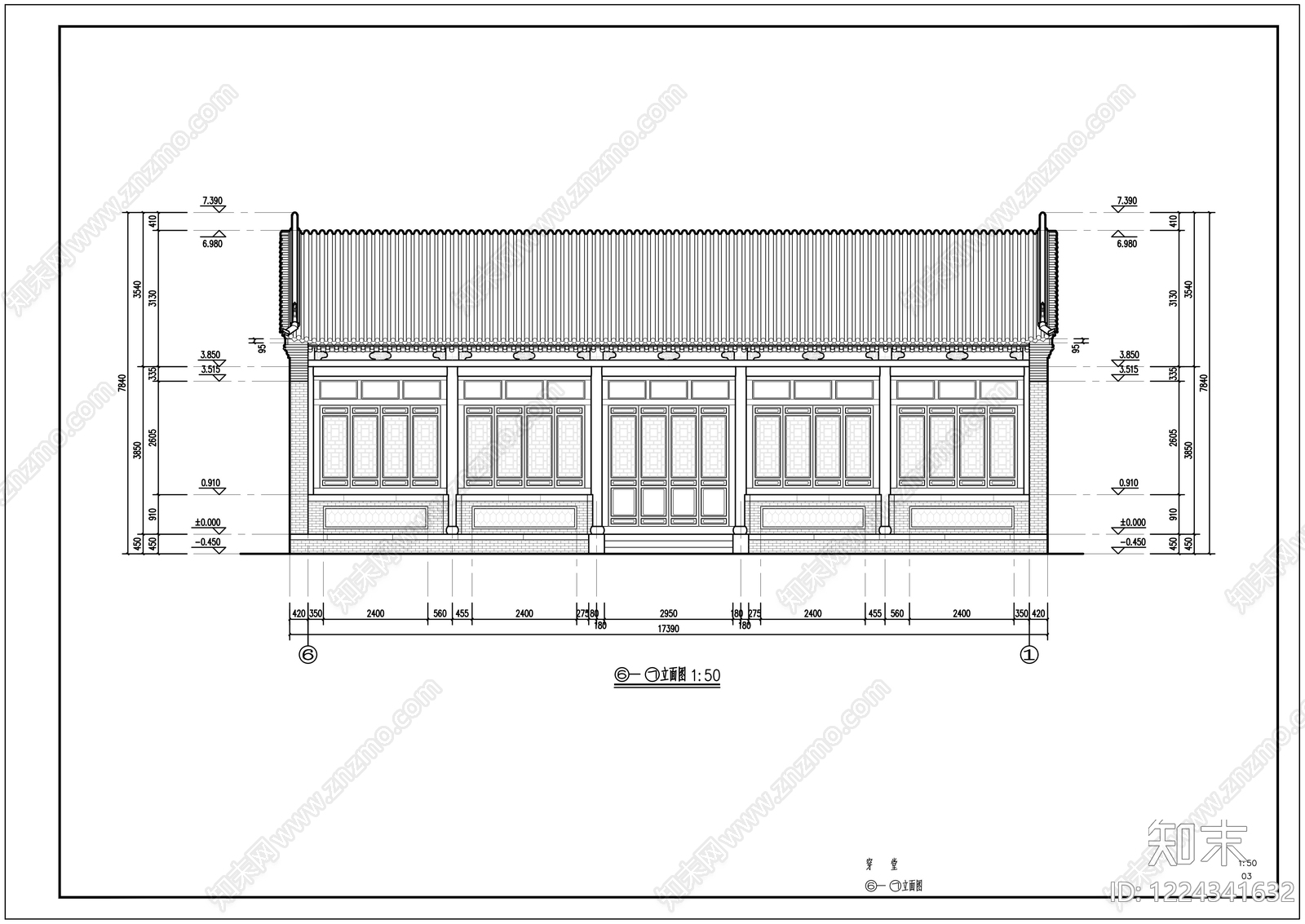四合院cad施工图下载【ID:1224341632】
