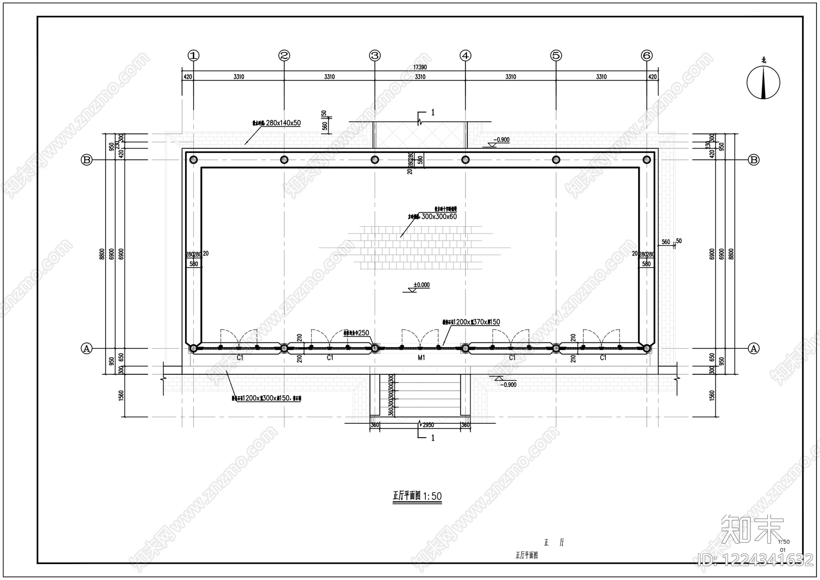四合院cad施工图下载【ID:1224341632】