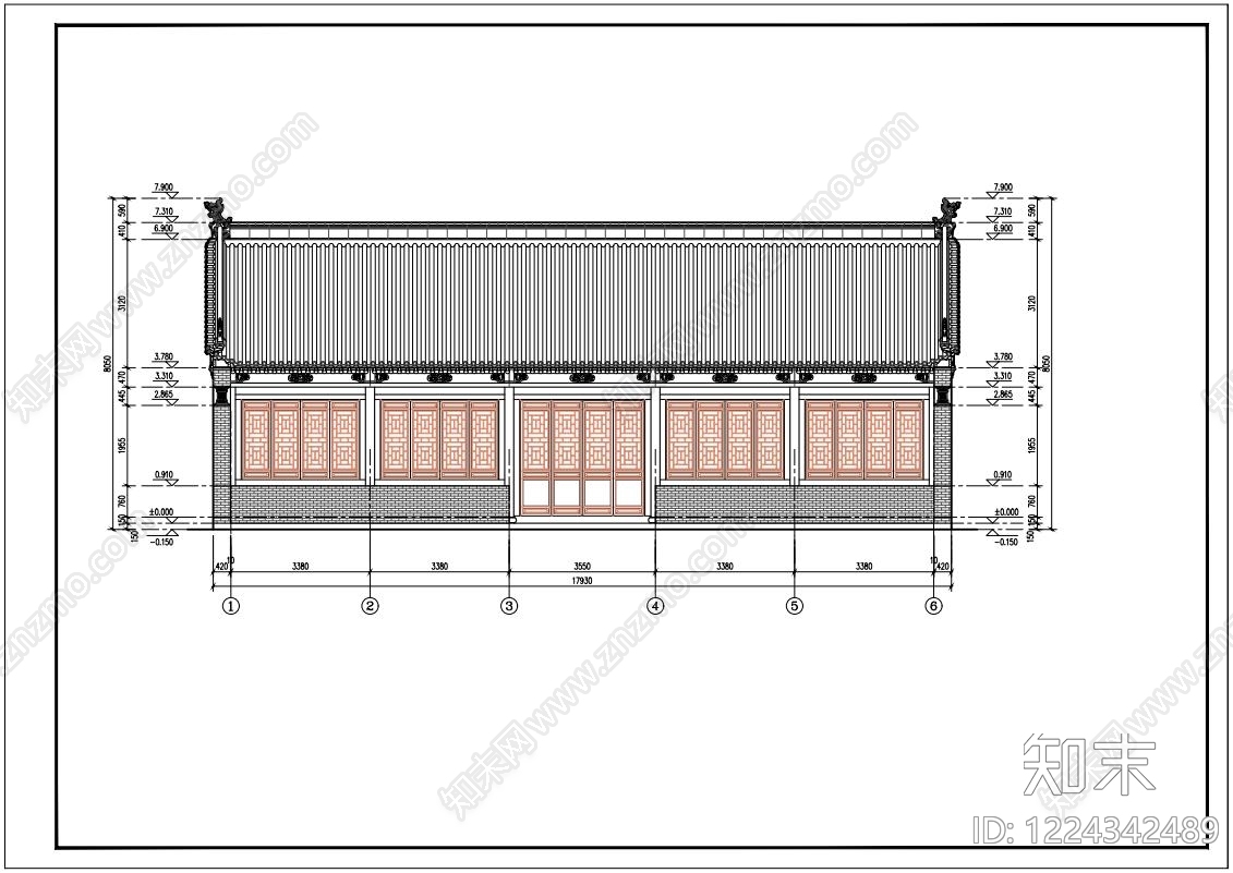 其他古建筑cad施工图下载【ID:1224342489】