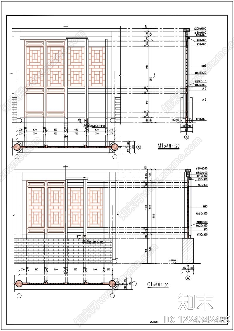 其他古建筑cad施工图下载【ID:1224342489】