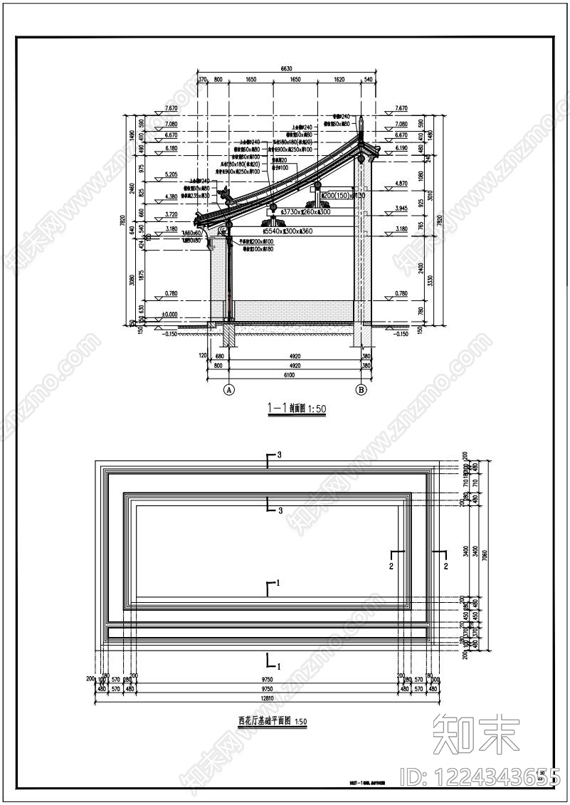 其他古建筑cad施工图下载【ID:1224343655】