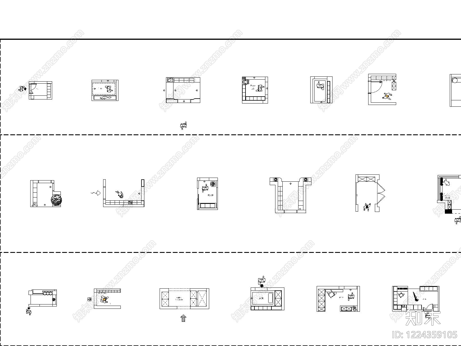 玄关cad施工图下载【ID:1224359105】