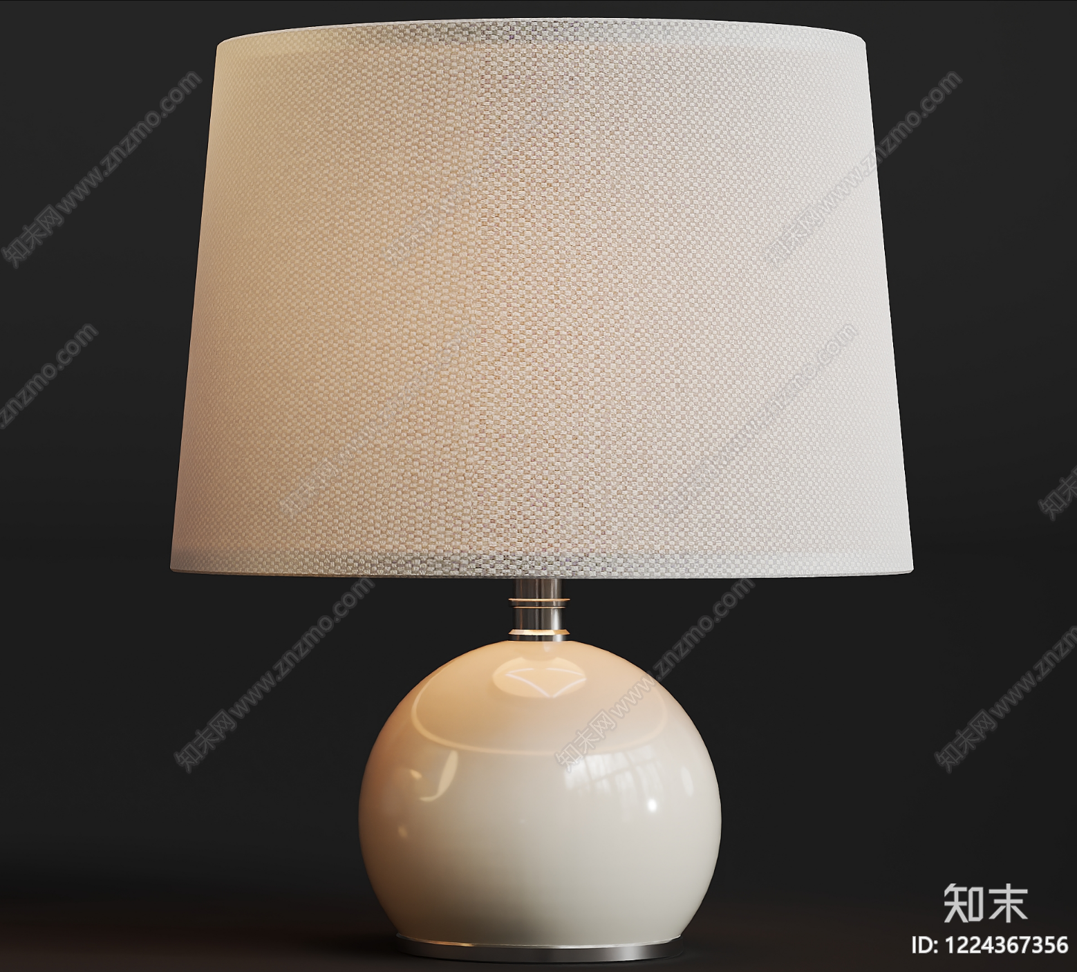 奶油风台灯3D模型下载【ID:1224367356】