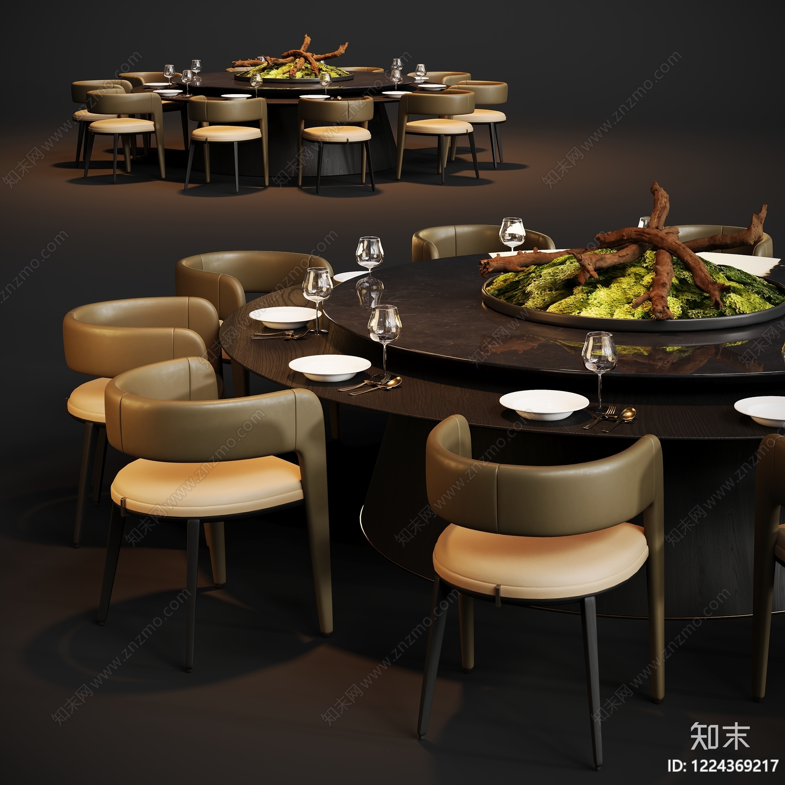 意式极简包厢3D模型下载【ID:1224369217】