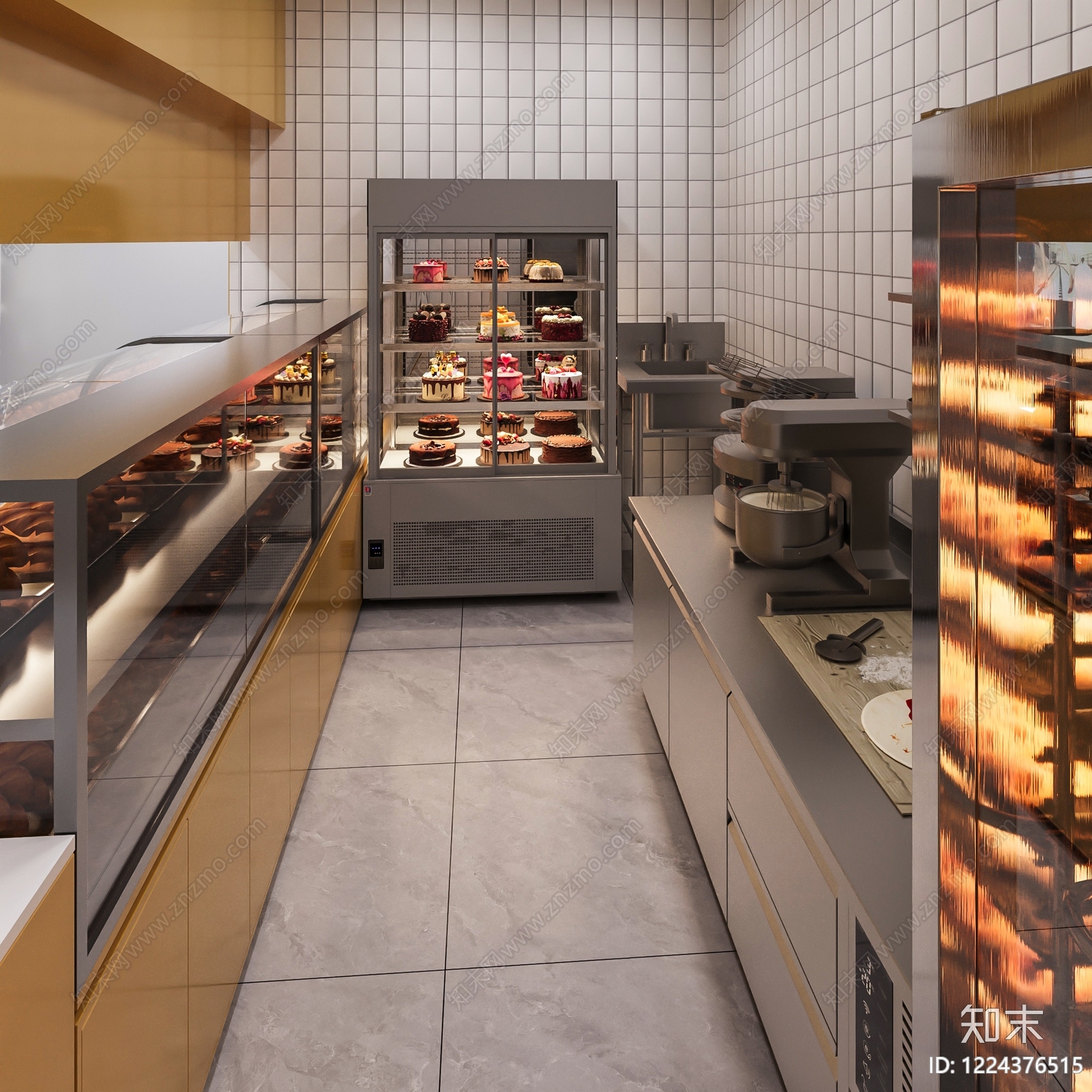 轻奢甜品面包店3D模型下载【ID:1224376515】