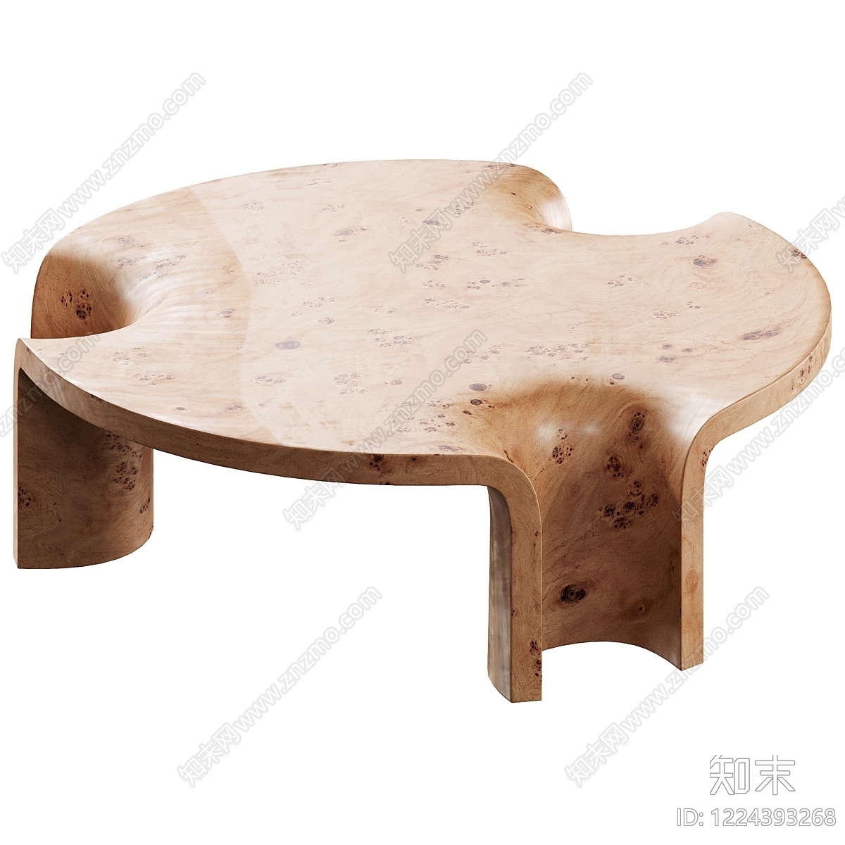 原木风茶几3D模型下载【ID:1224393268】