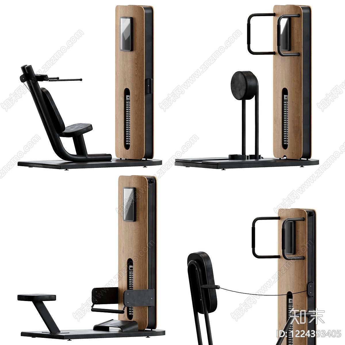 意式极简健身器材3D模型下载【ID:1224393405】