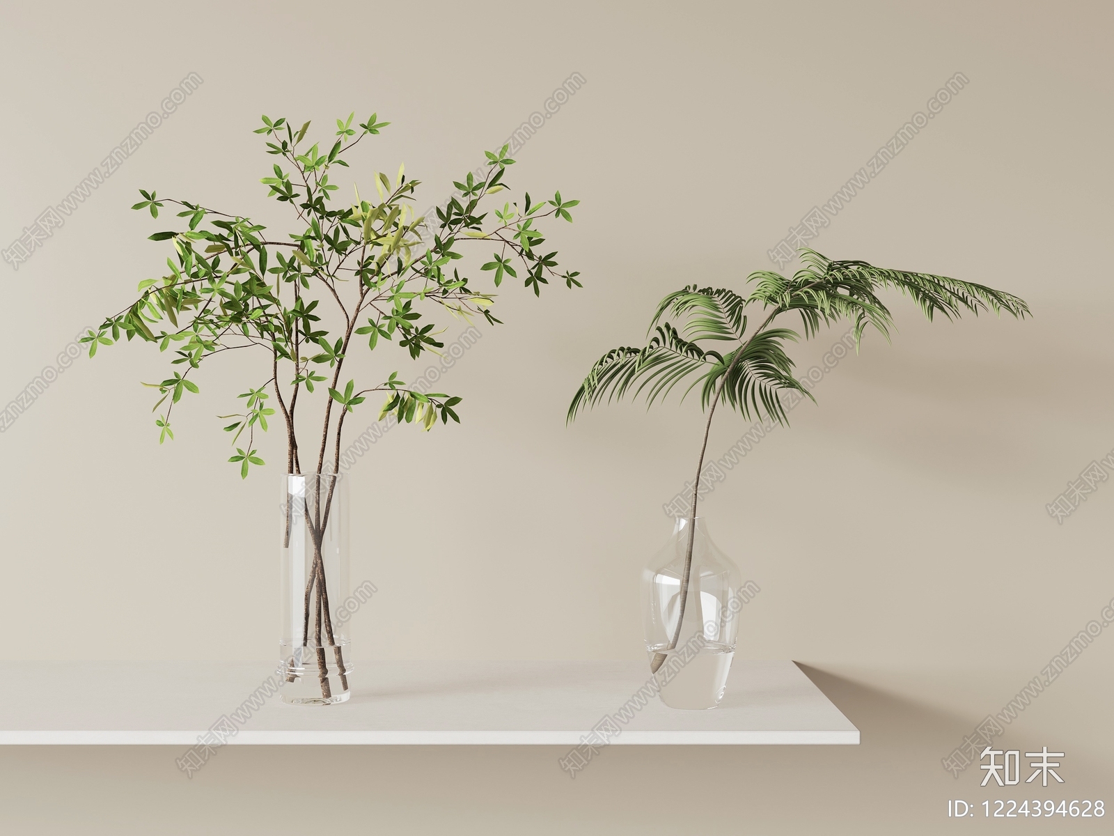 极简盆栽3D模型下载【ID:1224394628】