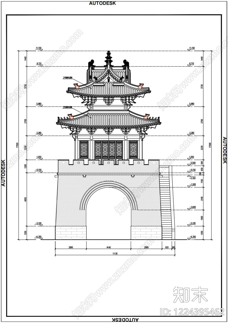 其他古建筑cad施工图下载【ID:1224395462】
