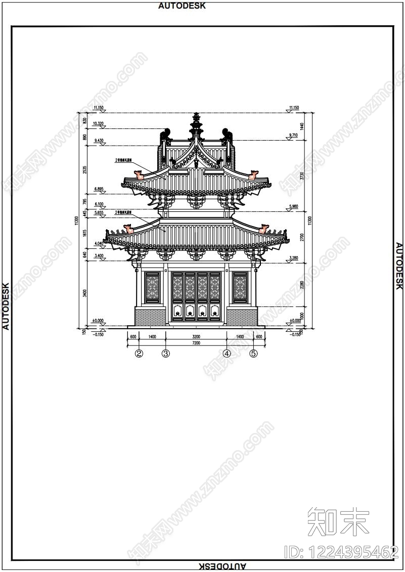 其他古建筑cad施工图下载【ID:1224395462】