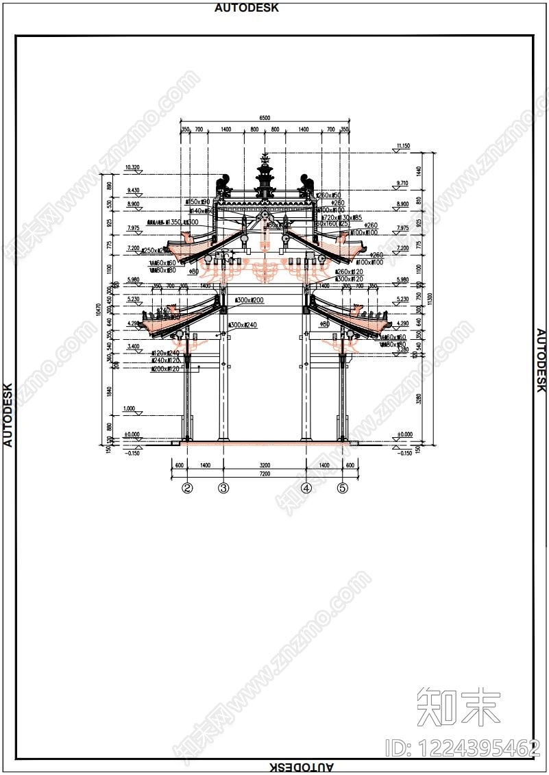 其他古建筑cad施工图下载【ID:1224395462】