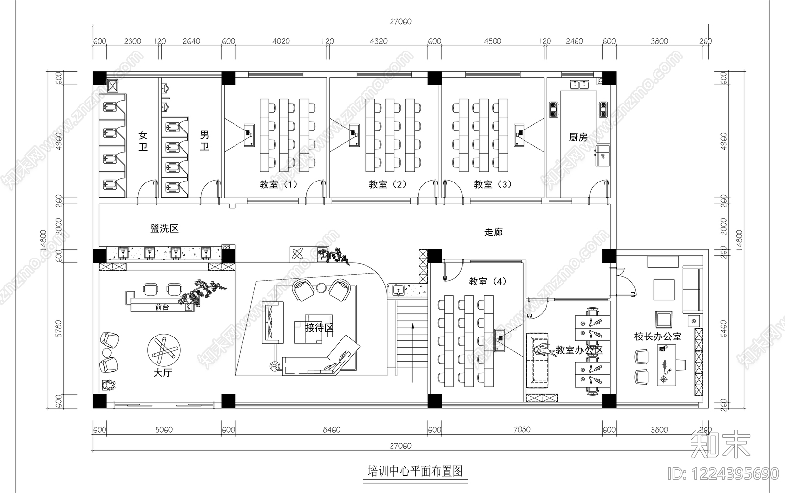 现代培训中心CAD图纸